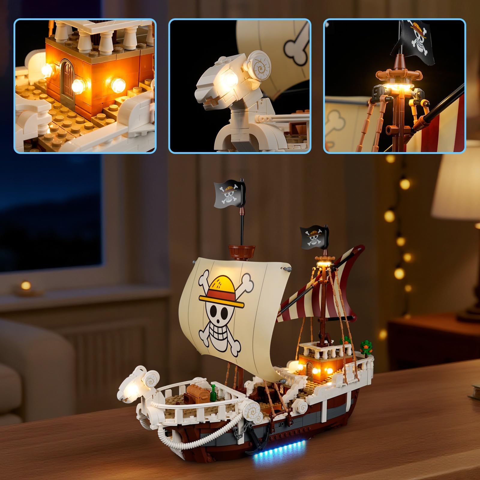 YEABRICKS LED Light for Lego-75639 One Piece The Going Merry Pirate Ship Building Blocks Model (Building Set NOT Included) - Image 3