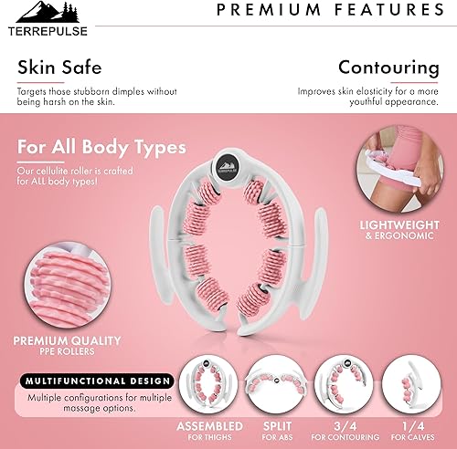 Miniatura 7 de Rodillo anticelulítico y masajeador de drenaje linfático  Pistola de fascia de tejido profundo y rodillo muscular  Herramienta para dolores de