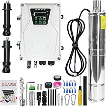 500W DC 48V 3" Solar Deep Well Pump Complete Kit - with MPPT Controller, 8.8FT Cable - Stainless Steel Submersible Pump - Max head 393FT, 7.9GPM Flow, 1" Outlet for Industrial Irrigation Water Tank