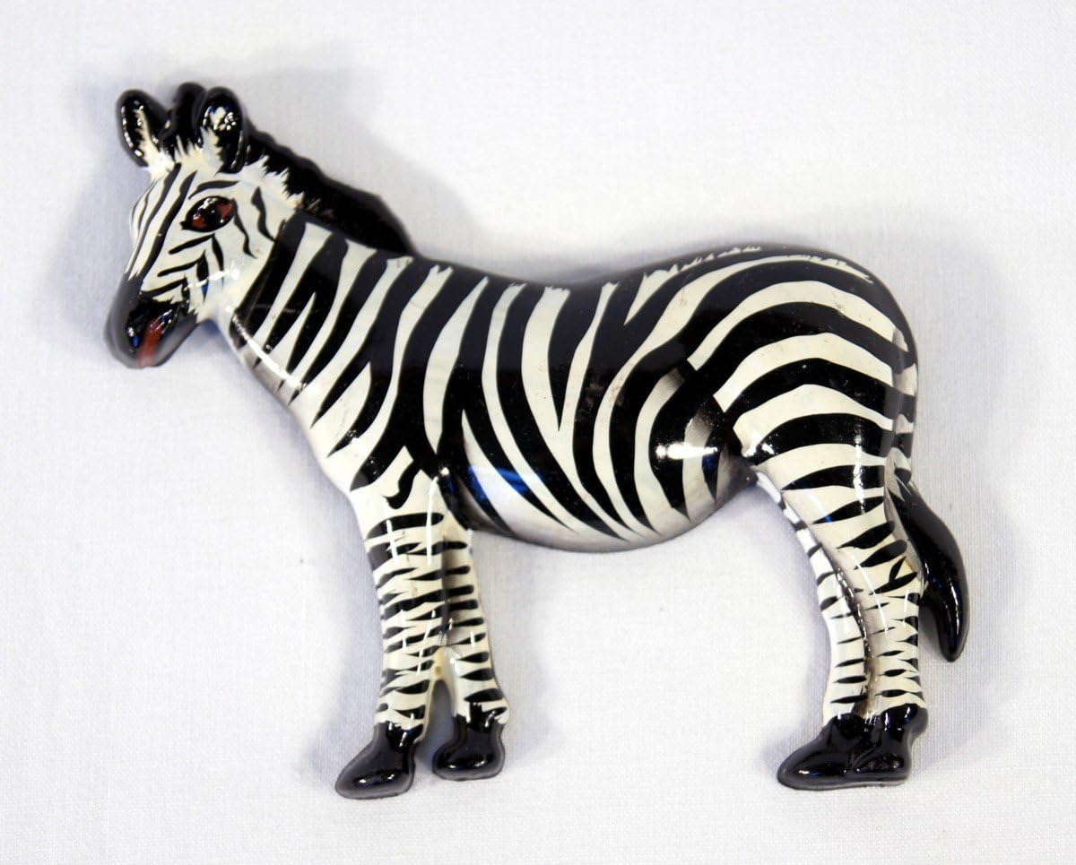 Hand Painted Zebra Refrigerator Head Sculptures