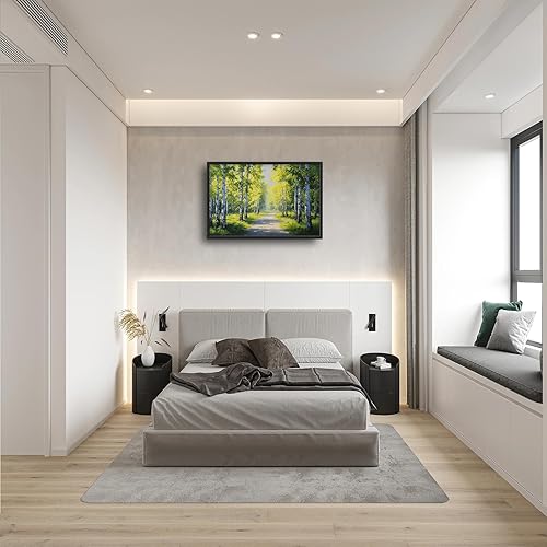 Miniatura 8 de Crekviy Arte de Pared de Árbol de Abedul Grande para Sala de Estar Gran Decoración de Pared de Bosque de Árboles de Abedul Paisaje Natural