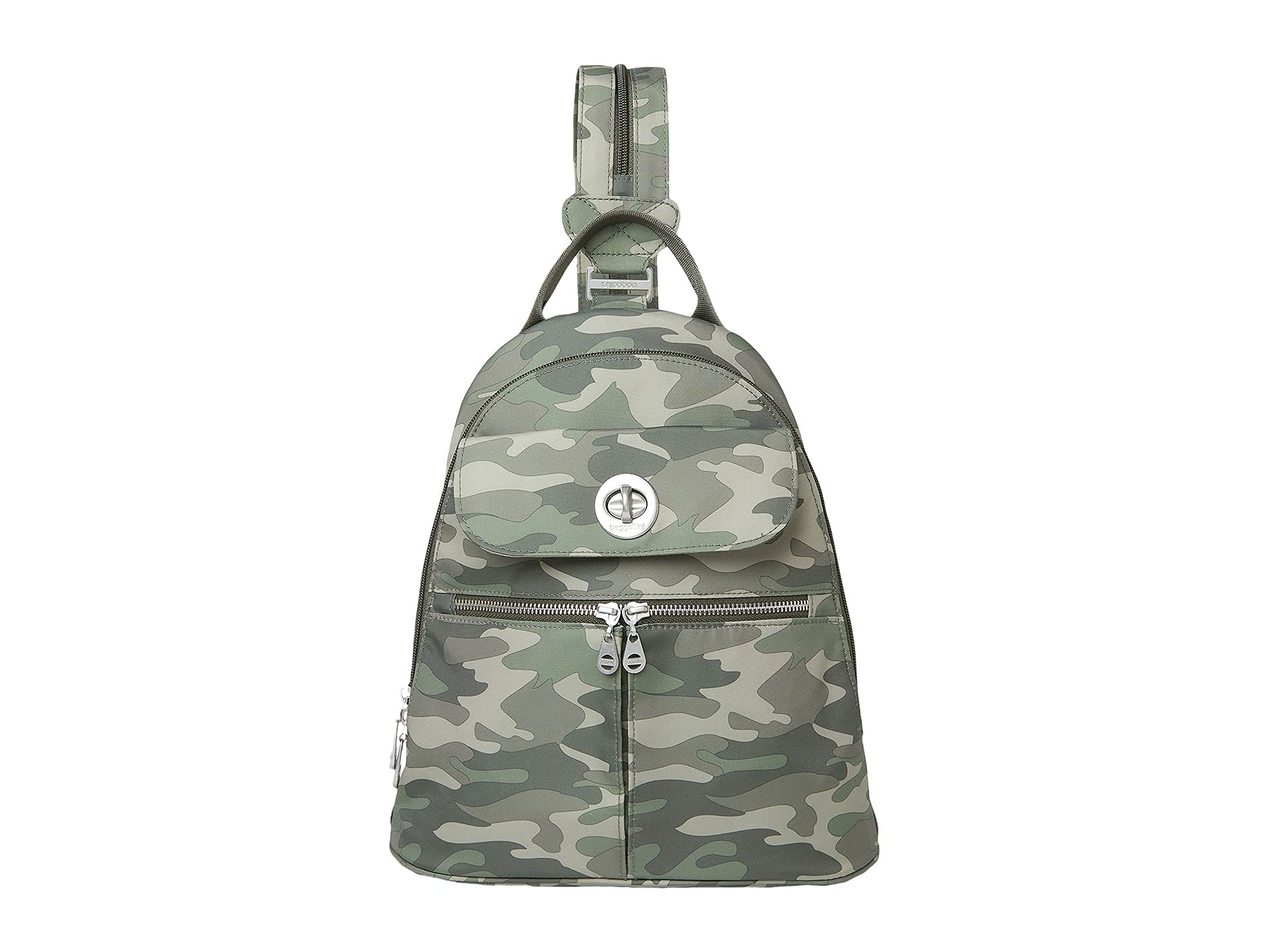 Baggallini Women's Naples Convertible Backpack, Olive Camo, One Size