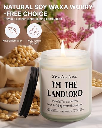 BeauGift House Warming Gifts New Home, Funny Housewarming Candle Gift for Women Men, New Apartment Essentials Closing Gifts for Home Buyers Owner Friend, 7 oz, Lavender