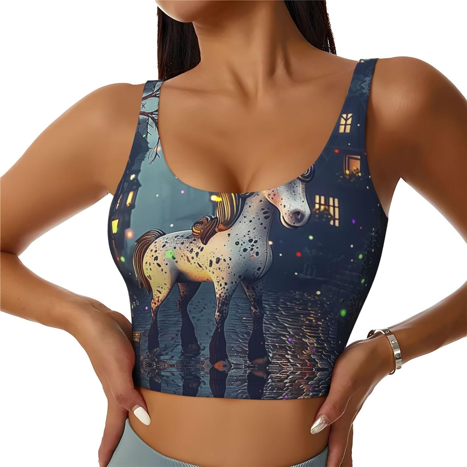 Unicorn Women's Sports Bras - High Support Workout Tops for Women