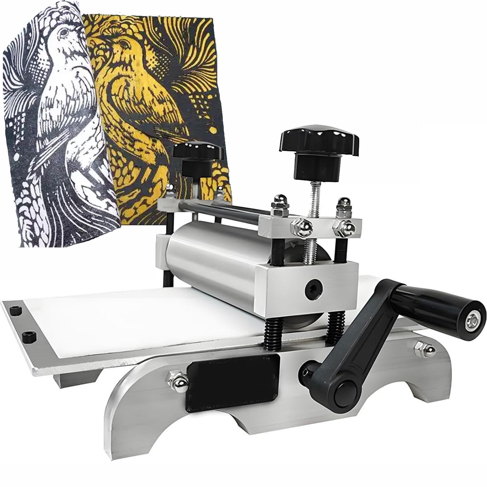 Macchina da stampa multifunzionale con laminatore d'acciaio da 14x7 pollici per incisione, Intaglio, rilievo, legno, rame, ceramica
