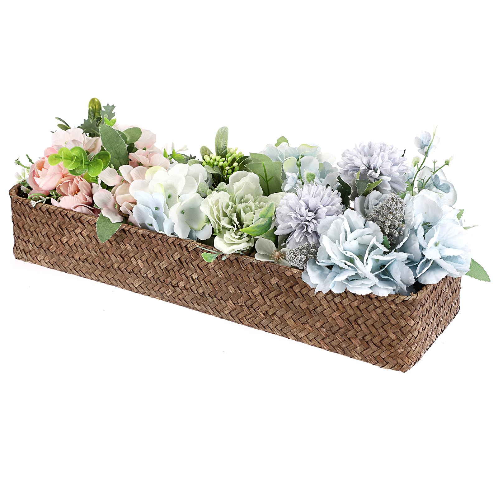 IGNPION Seagrass Open Storage Basket - Toilet Paper & Decorative Display Basket for Kitchen, Makeup, Vanity, Napkin, Ornament, Tableware, Condiments, Coffee