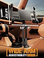 Vista 5 de ToughTested Boom Cup Holder Tablet Mount – Heavy-Duty iPad & GPS Car Mount for Cup Holder – 360° Rotating Arm, Fits Tablets Up to 13