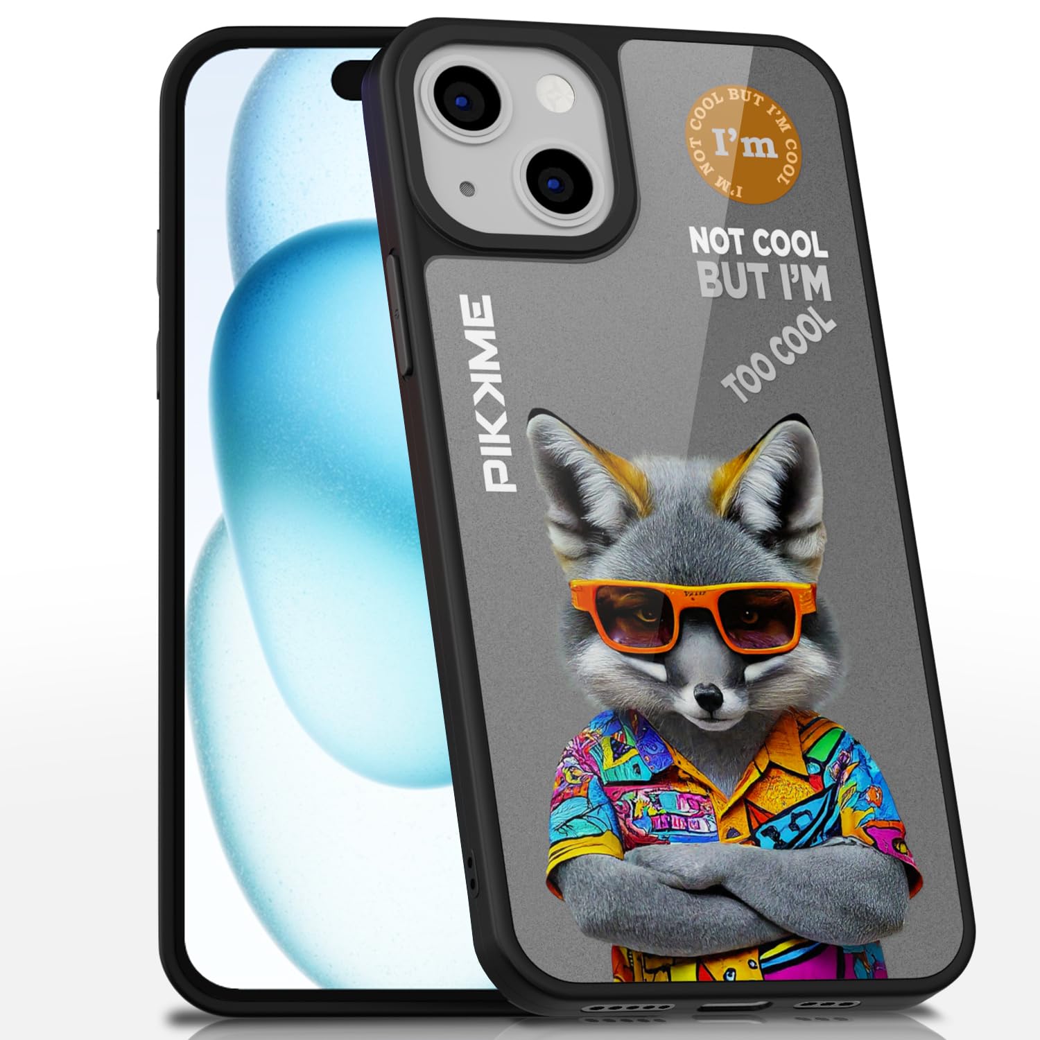 Pikkme Back Cover PC TPU + Printed Cool Funky Stylish Grey Wolf Swag Raised Edges Camera Protection |Bumper Case for iPhone 15 (Design-01) (B0D7MPVKNP) Amazon Price History, Amazon Price Tracker