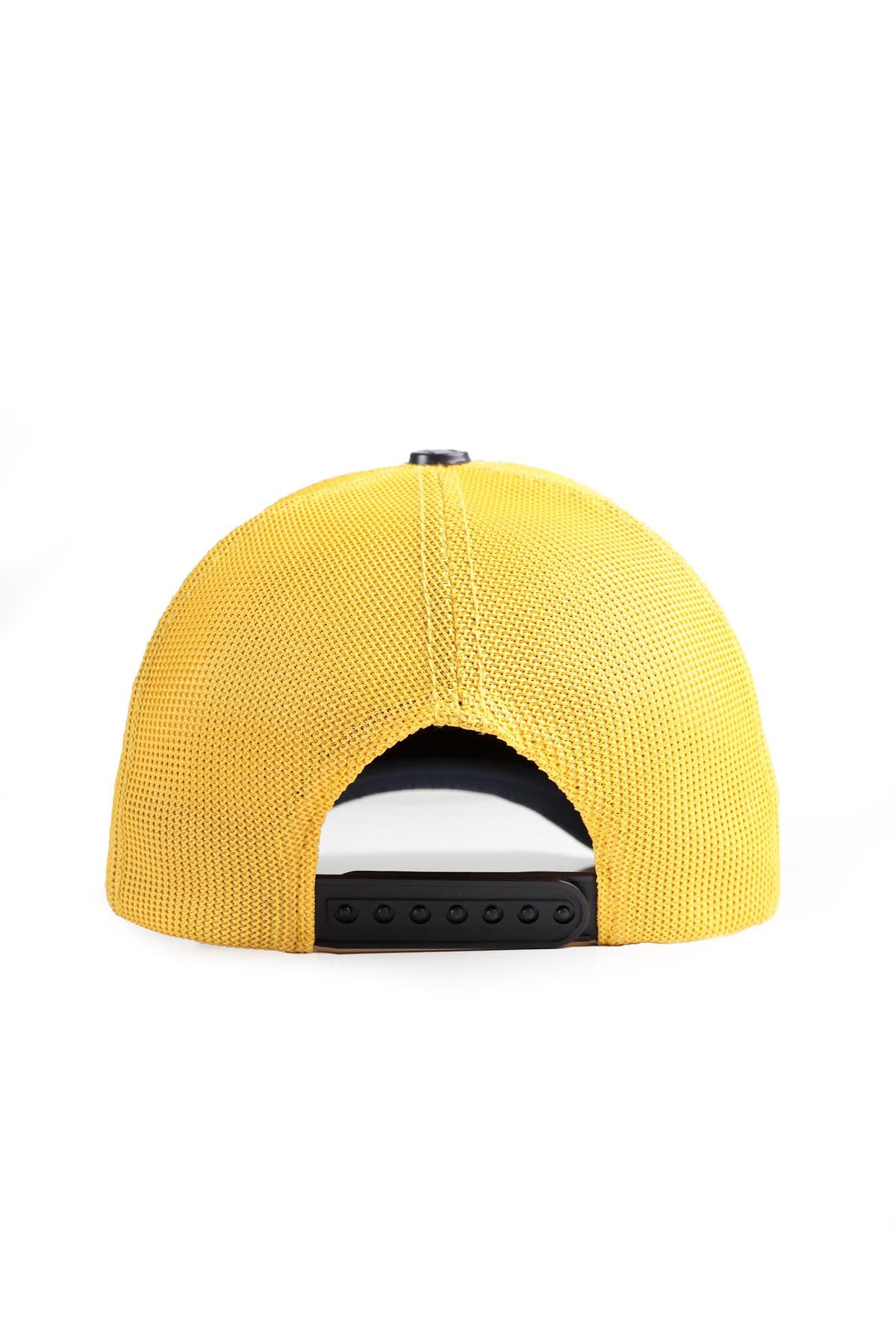 Gorra Marino-Amarillo Trucker - Gorra con Parche Intercambiable, Unisex, Talla Única