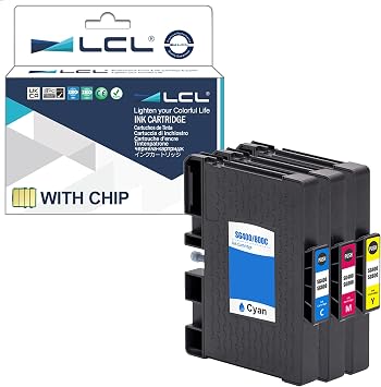 LCL Compatible Sublimation Ink Replacement for SG400 SG800 SG400NA EU SG800NA Sublimation Printer RICOH SG3110 SG2100N SG3100 SG3100SF SG3100SNW SG3110DNW SG3110DN SG3110SFNW SG3120SF3-Pack CMY