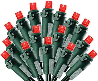 Holiday Pride Red Christmas Tree Lights LED Outdoor - 50 Count - 18 Ft