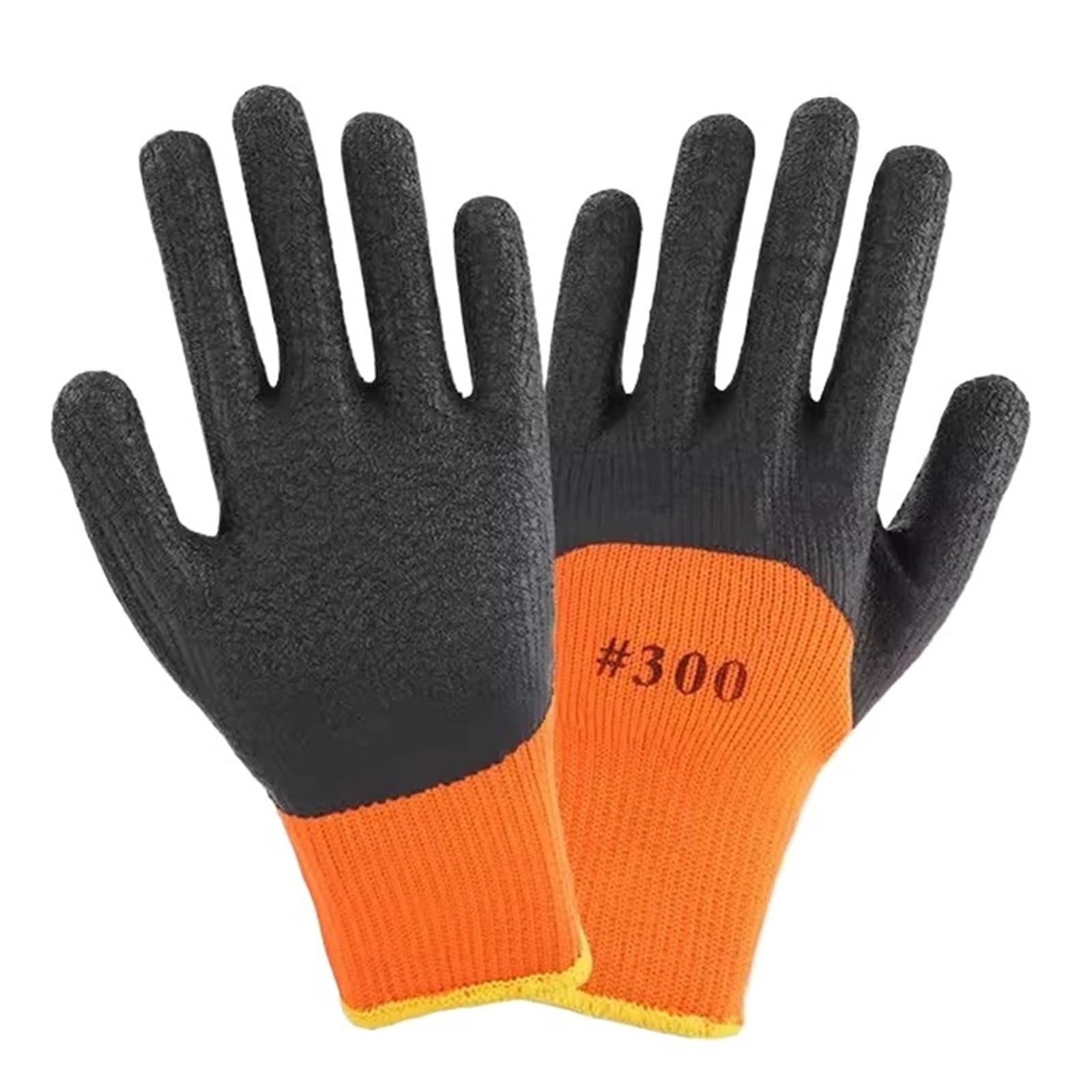 10-Pairs, Anti-Slip Work Anti-Skidding Latex Repairing Coated, For Garden Protection Car Hands Builder Rubber Gloves(Palm Coated)