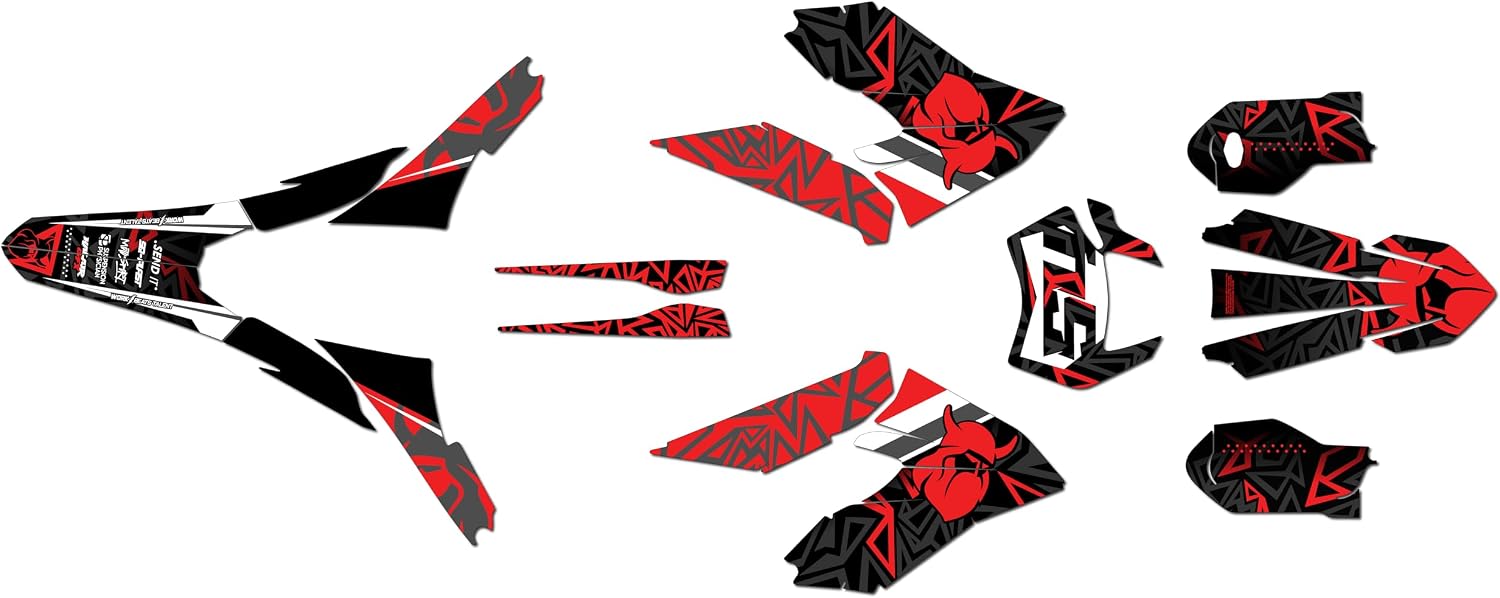 Graphics Kit for KTM Freeride Electric EX-C (2018-2023) Cyrus Series Red 16 Mil - On/Off the Road - Dirt Pit Bike Motorcycle Sticker, no-Plastics