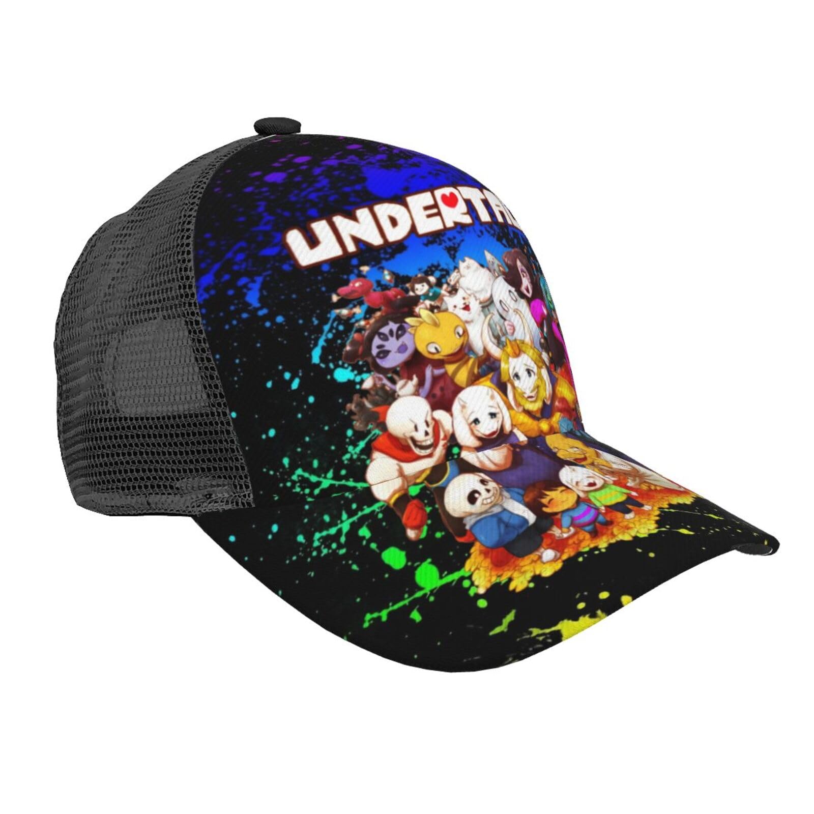 WiqodmeUn-der_Tale Baseball Cap Mesh Sun Hat Adjustable Trucker Hat for Men Women