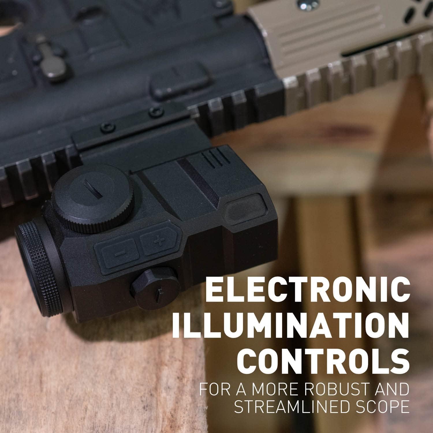 Monstrum Cyborg 3X Prism Scope with Shake Awake | DX1 Reticle | Monstrum 2X Flip-to-Side Forward Magnifier | Bundle