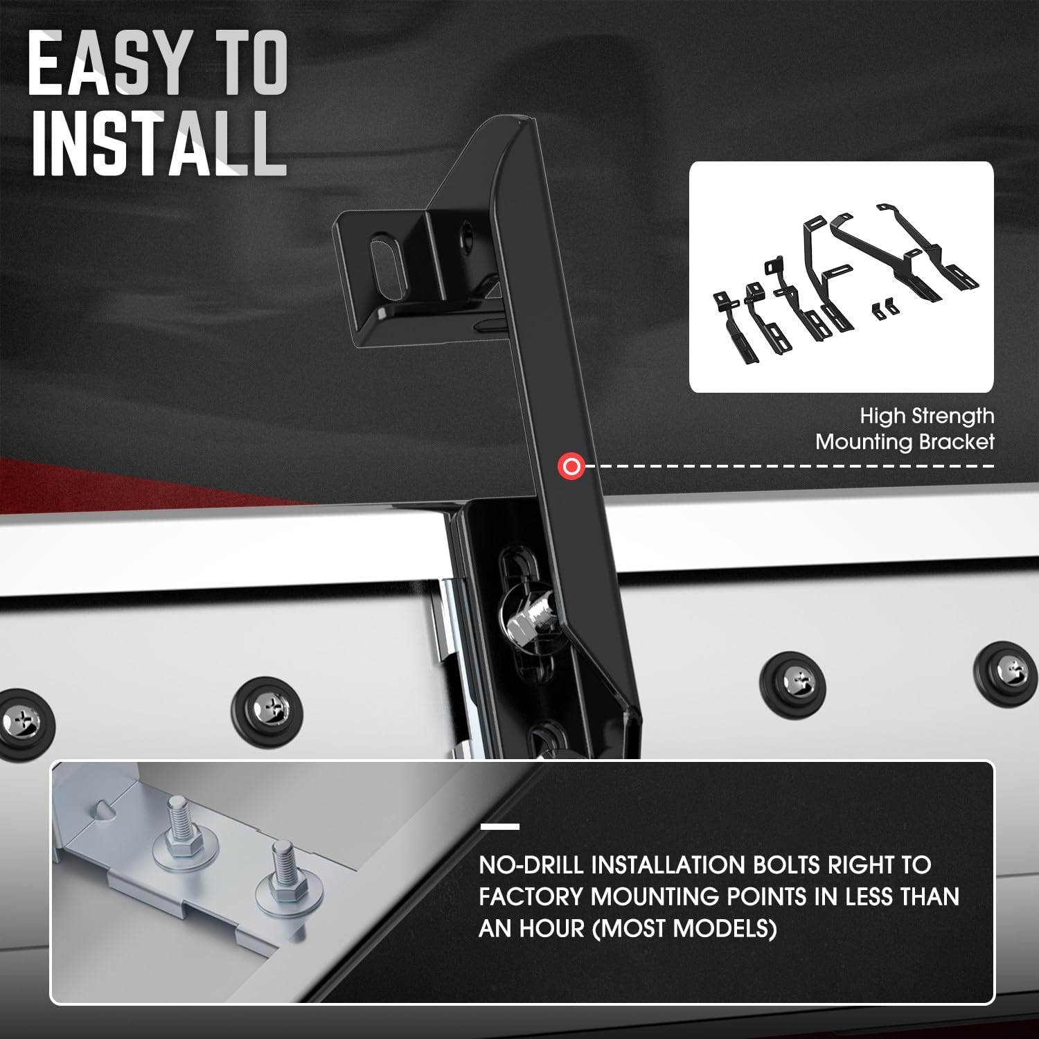 DNA Motoring 6.5" Flat Running Boards Side Step Nerf Rails Bars Compatible with 2019-2023 Hyundai Santa Fe, STEPB-U-SF19-T1