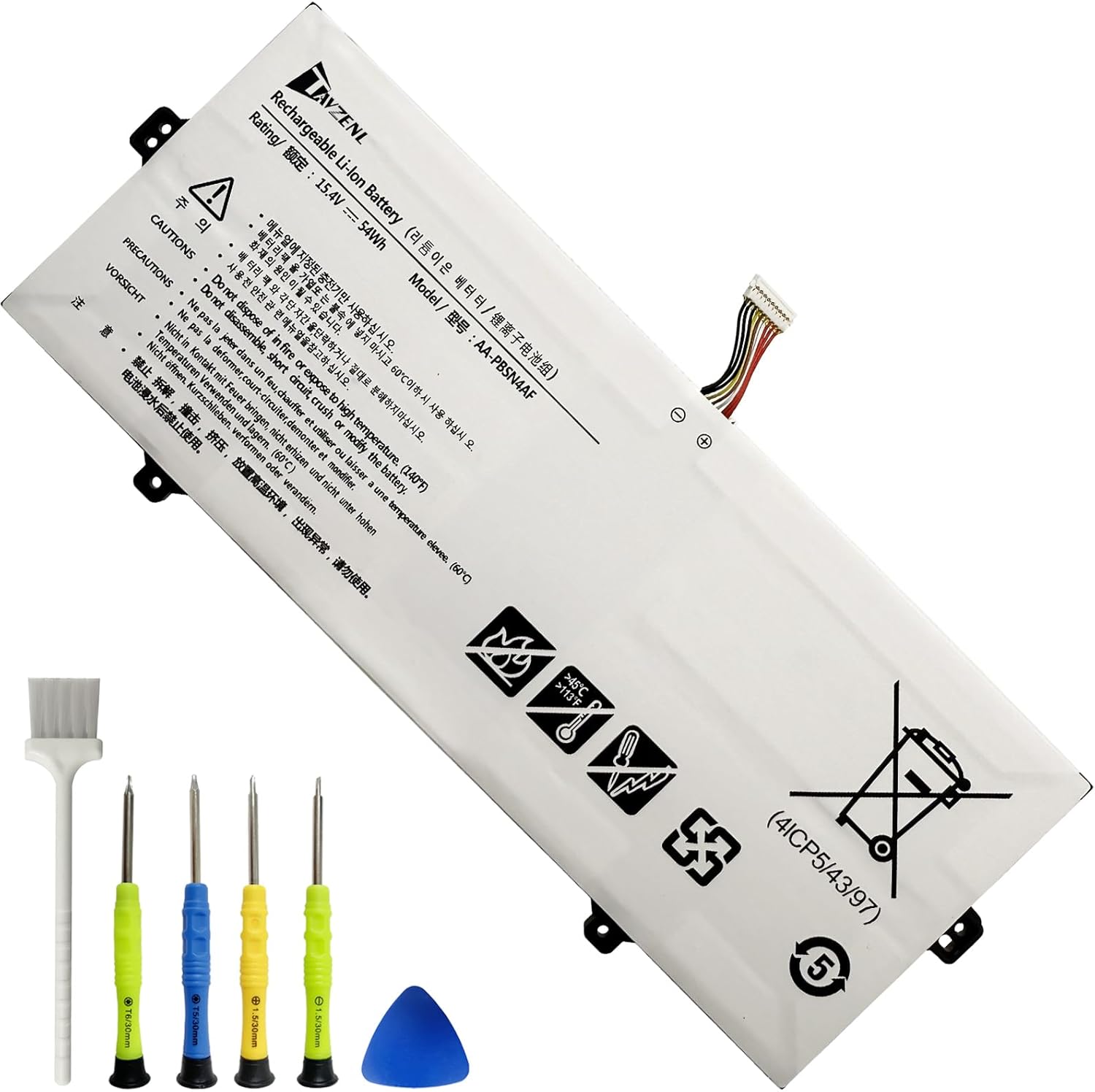 AA-PBSN4AF 54Wh Battery Replacement for Samsung NP930SBE NP930SBE-K03CN NP930SBE-K03HK NT930SBE-K716 NT930SBE-K716A NP730QCJ NP730QCJ-K01US NP750XDA NP750XDA-KD1CA Series 15.4V