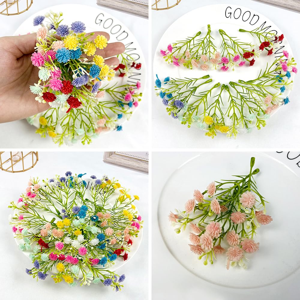 Ghirlanda Floreale In Metallo Per Porta - 2 Pezzi 20cm, Fiori Di Plastica, Decorazione Primaverile Per Festività - Foto 2