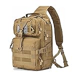 HAOMUK Tactical Sling Bag Pack Military Rover Shoulder Sling Backpack EDC Molle Assault Range Bag