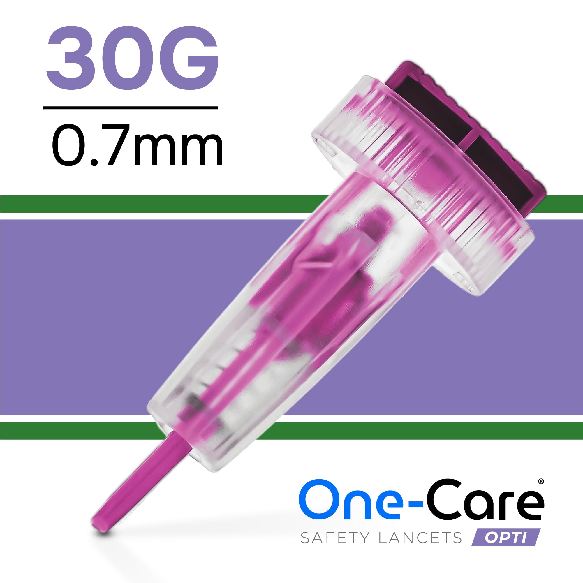 ONE-CARE Safety Lancets - Push Button, 100 Count -2
