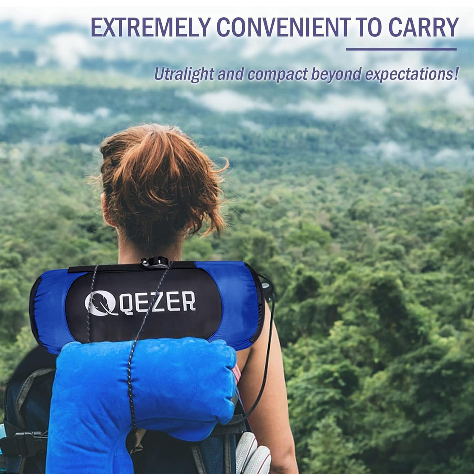 Amazon.co.jp: QEZER 0度寝袋 大人用 650FPダウン詰め 圧縮袋付き