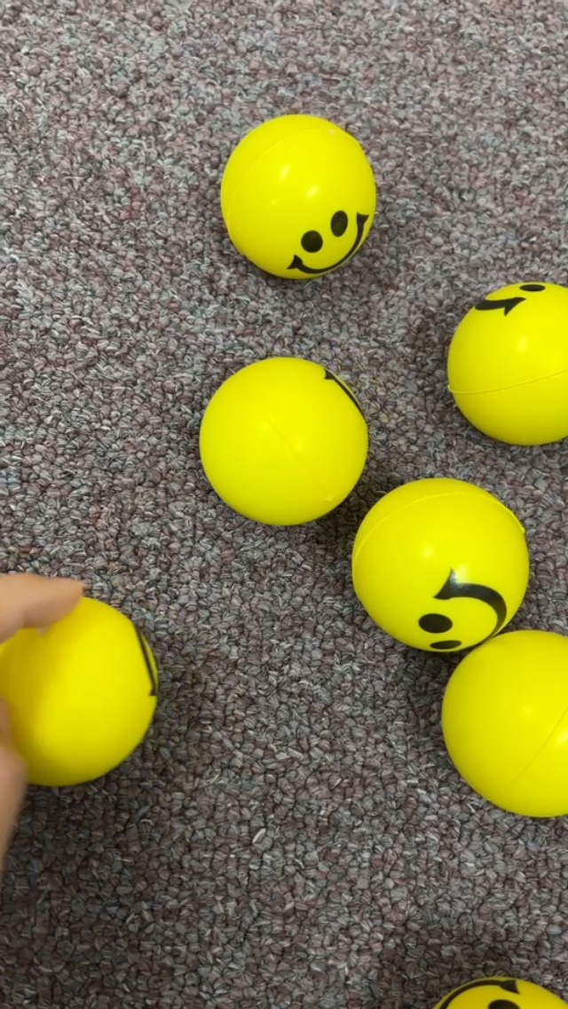 Up Close Look at the Smiley Face Squeeze Balls on Amazon Live