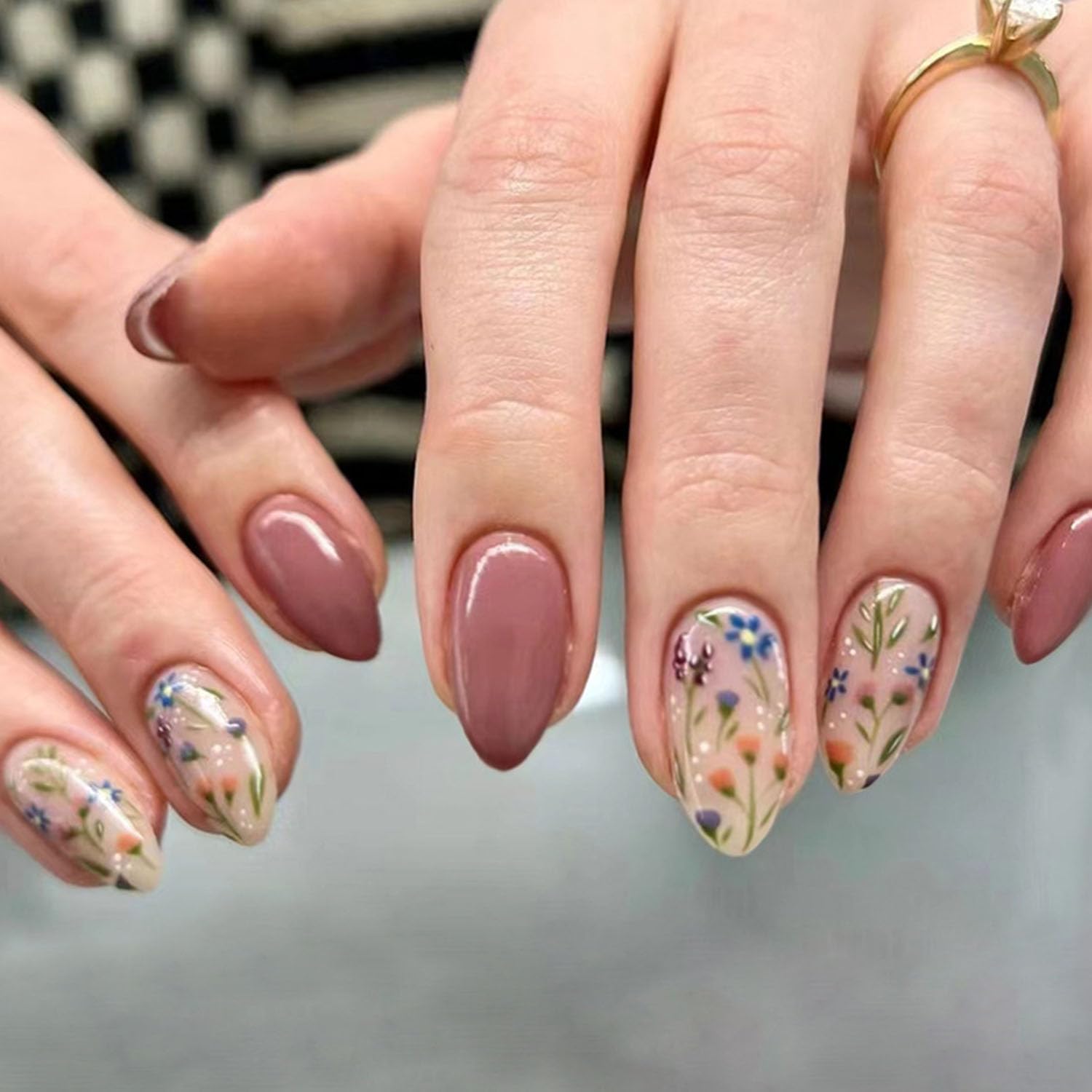 24 Pcs Gothic Fake Nails Almond Long Press On Nails White Glossy Reusable False Nail Jelly Tabs Halloween For Girls Stick On