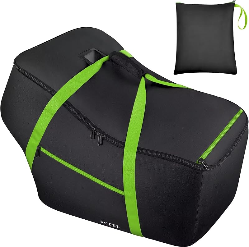 SCTEL Infant Car Seat Travel Bag Fits Car Seats with Anti-Rebound Bar Base | Car Seat Storage Bag, Car Seat Carrier for Airport, Water Dirt Tear Resistant, Airplane Travel Essentials