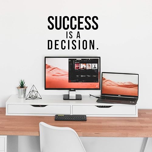 Vinilo adhesivo decorativo para pared, con cita positiva, 15.0 x 20.9in, para sala de estar, oficina, reuniones y conferencias, decoración de la