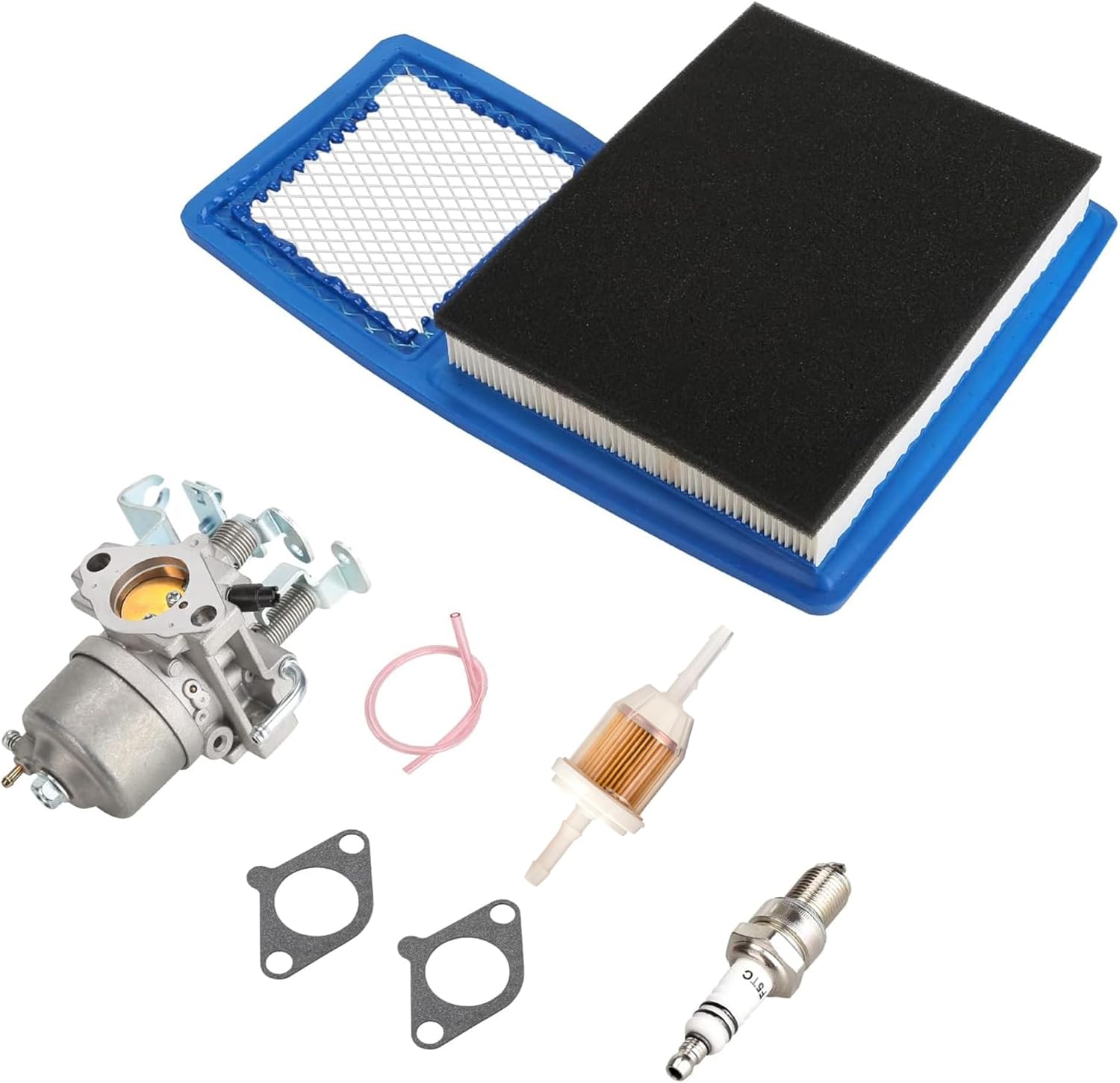 10L0L Carburetor and Belts Kit for Yamaha G16 G29 Engine Golf Cart 4 Cycle with Air Filter, Fuel Filter, Spark Plug, OEM JN6-14101-14 JN6-14101-15