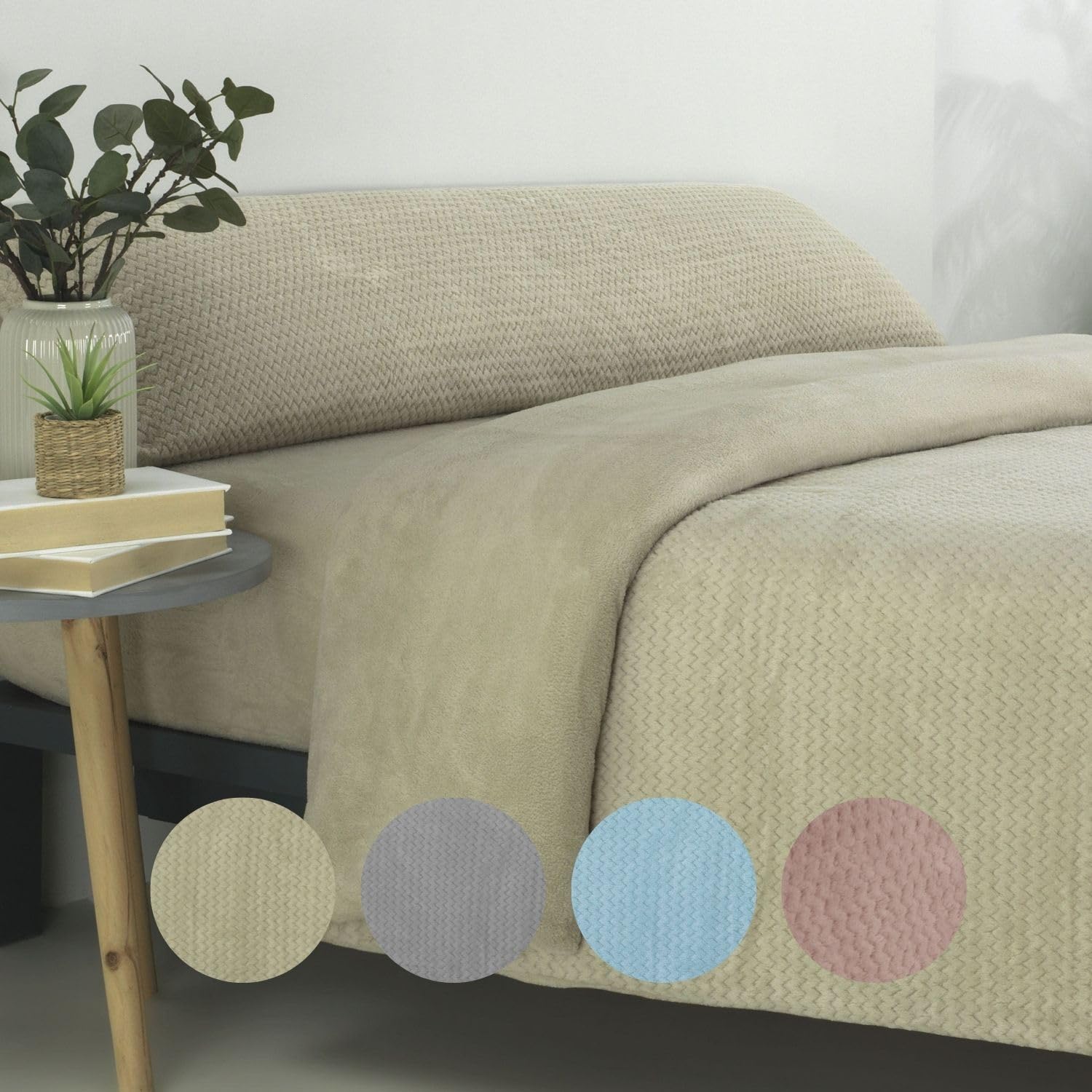 Donegal Collections Funda Nórdica Coralina Cama 150 Beige - Funda Nordica Cama 150 Coralina - Incluye 1 Funda de Almohada - Funda Nordica Tacto Extra Suave Ideal Invierno y Otoño 200 gr² Antiácaros