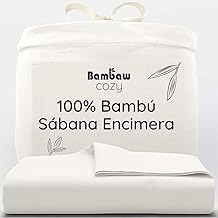 Bambaw Bamboo Top Sheet for 150/160 Bed, 240 x 290 cm, Anti Dust and Allergy Sheets, Cooling Thermal Top Sheet, Soft and Elegant Bamboo Bedding (Beige)