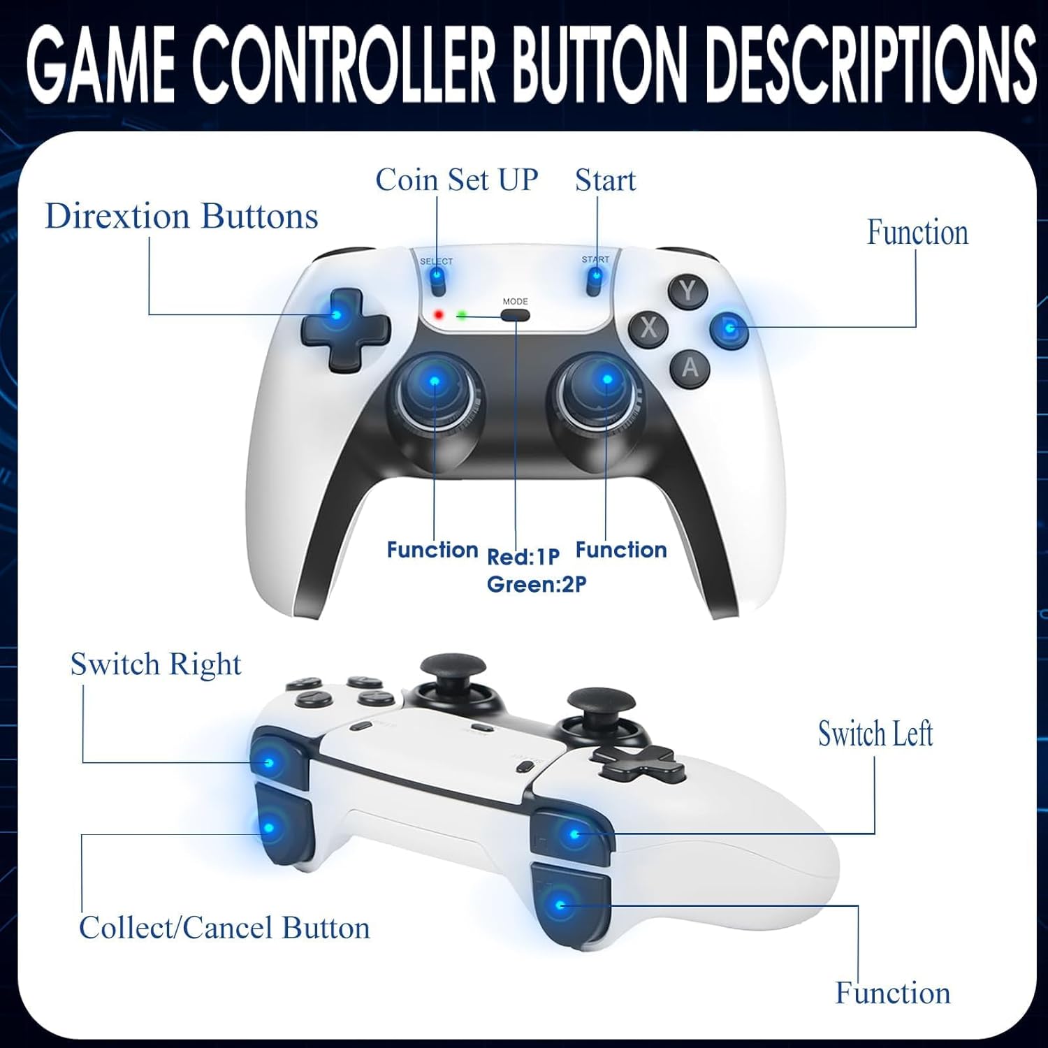 TEFELE 2026New Wireless Retro Game Console 23 Simulators and Over 40,000 Games 2.4G Wireless Controllers(128G)