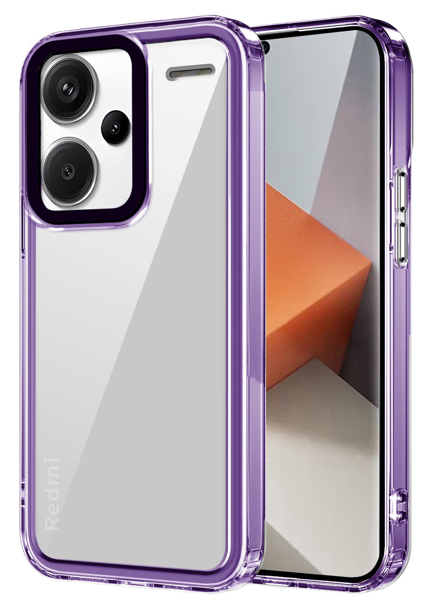 Kapa Warrior Acrylic Clear Back Cover for Redmi Note 13 PRO Plus | Slim Shockproof [Military Grade Protection] Hybrid Bumper Case (Purple Sides) (B0CV5CSCCD) Amazon Price History, Amazon Price Tracker