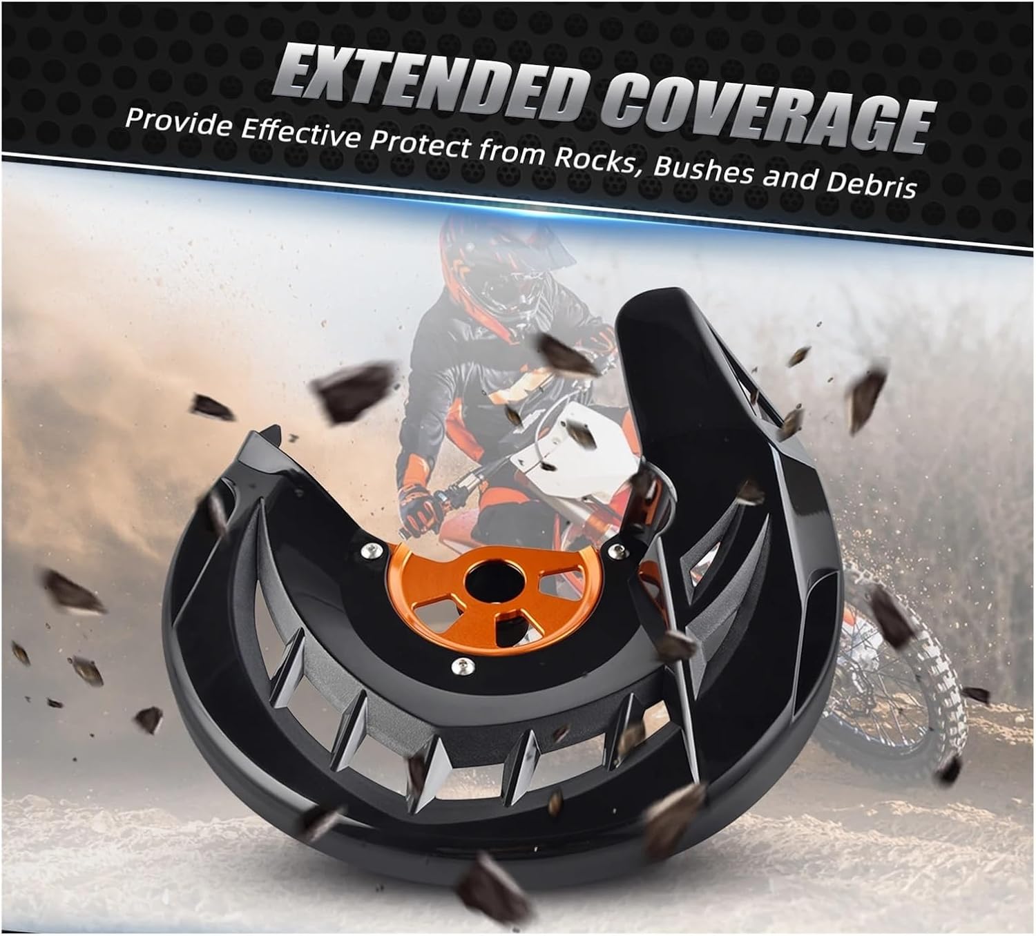 Compatible with EC 300 2021-2025 EC 250 EC350F MC 125 MC250F MC450F EX EXF 250 300 Front Brake Disc Guard ES 350 500 EW500F 2024-2025(Black Red)