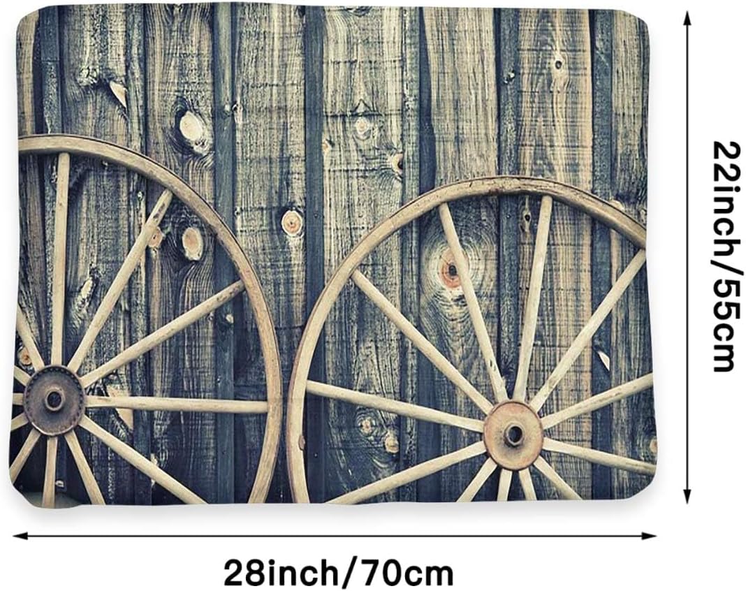 review Black Brown Thermal Pet Mat Bed Liner Barn Wood Wagon Wheel Wooden Barn Door Large Dog Bed Pad Pets Sleeping Bed Soft Warm Fluffy Kennel Pad Western 22