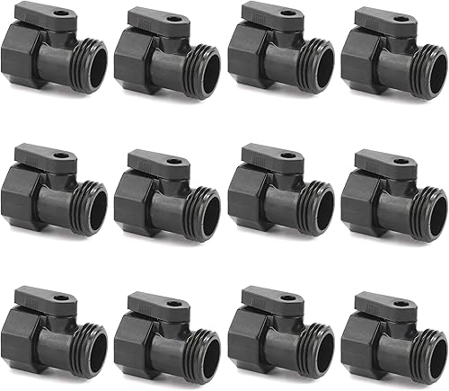 Miniatura 9 de Válvula de cierre de manguera de jardín de latón de 3/4 pulgadas, cierre de agua de flujo restringido de 1 vía, se adapta al conector de manguera