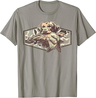 Retro Old Camo Duck Hunting Lab Dog Labrador Southern Boy T-Shirt