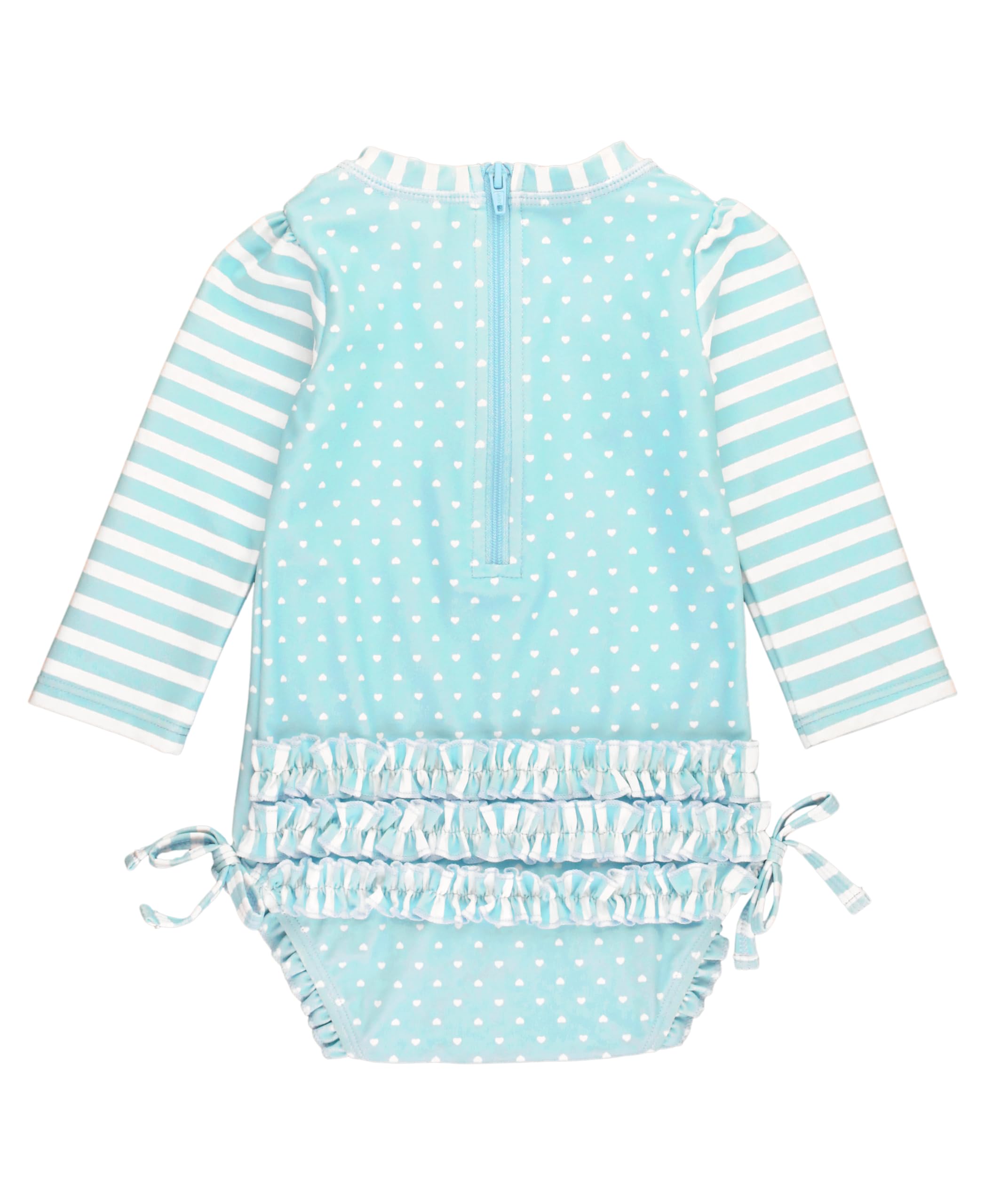 Neon Squeeze the Day Long Sleeve Rash Guard Swimsuit by RuffleButts