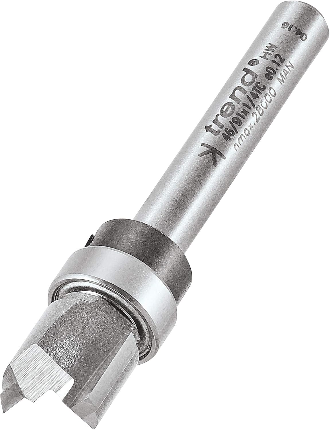 Trend Professional Bearing Guided Profiler, 1/4 Inch Shank, 12.7mm Cut Diameter, 9.5mm Cut Length, Tungsten Carbide Tipped, 46/91X1/4TC