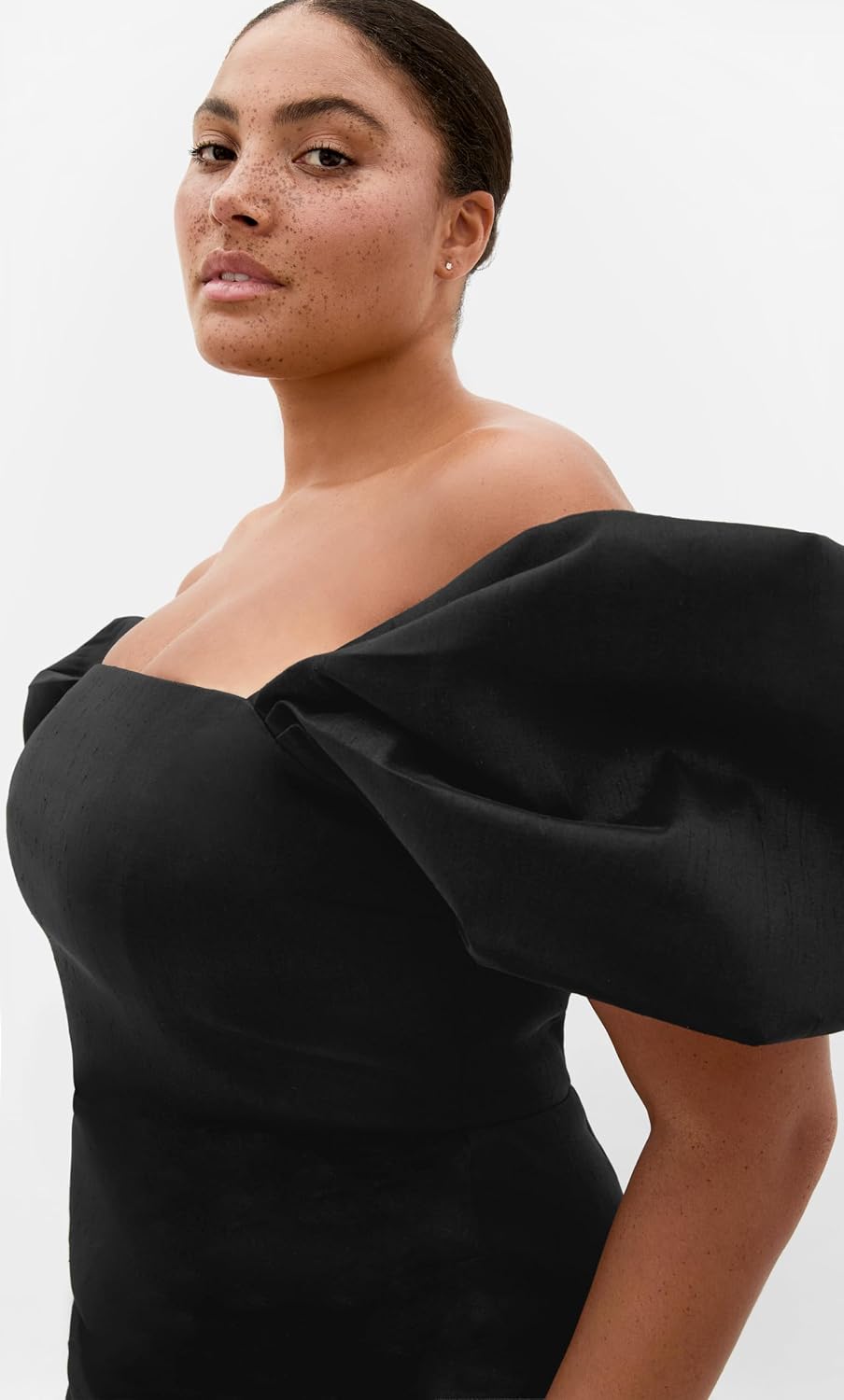 City Chic Plus Size Dress - Elyse Off Shoulder Midi