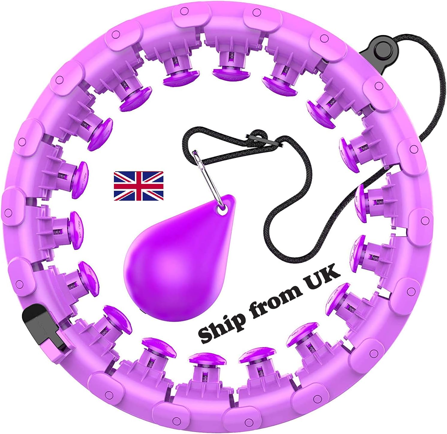 OKUSKY | Smart Hula Weighted Hoops | Smart Hoola Weighted Hoops | Workout Exercise Fitness Equipment | Weight Loss | for Adults and Teens | Hullahoops | Weighed Holahoops | Women |