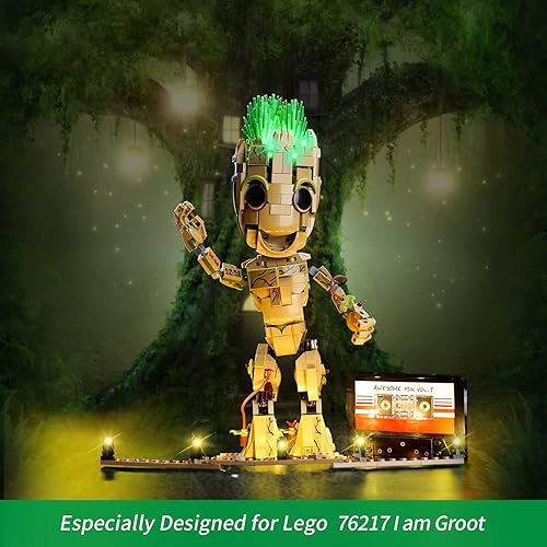 Miniatura 5 de Kit de luz LED para Lego Marvel Venomized Groot 76249, kit de iluminación creativa compatible con Lego 76249 (solo luces, sin juego de Lego)
