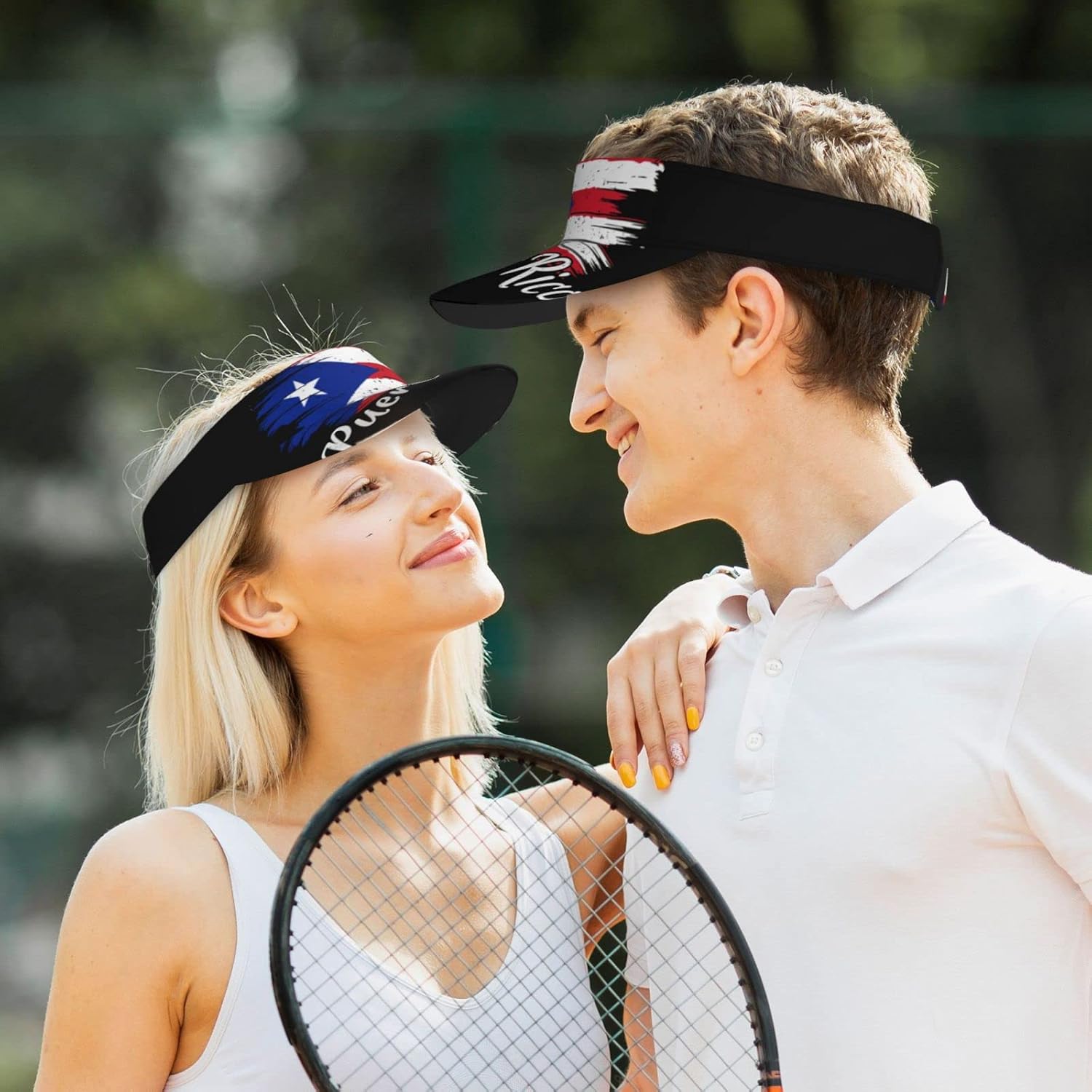 Cute Puerto Rico Flag Sport Sun Visor Hats Adjustable Empty Top Baseball Cap Puerto Rican Sun Caps for Women and Men - Image 7