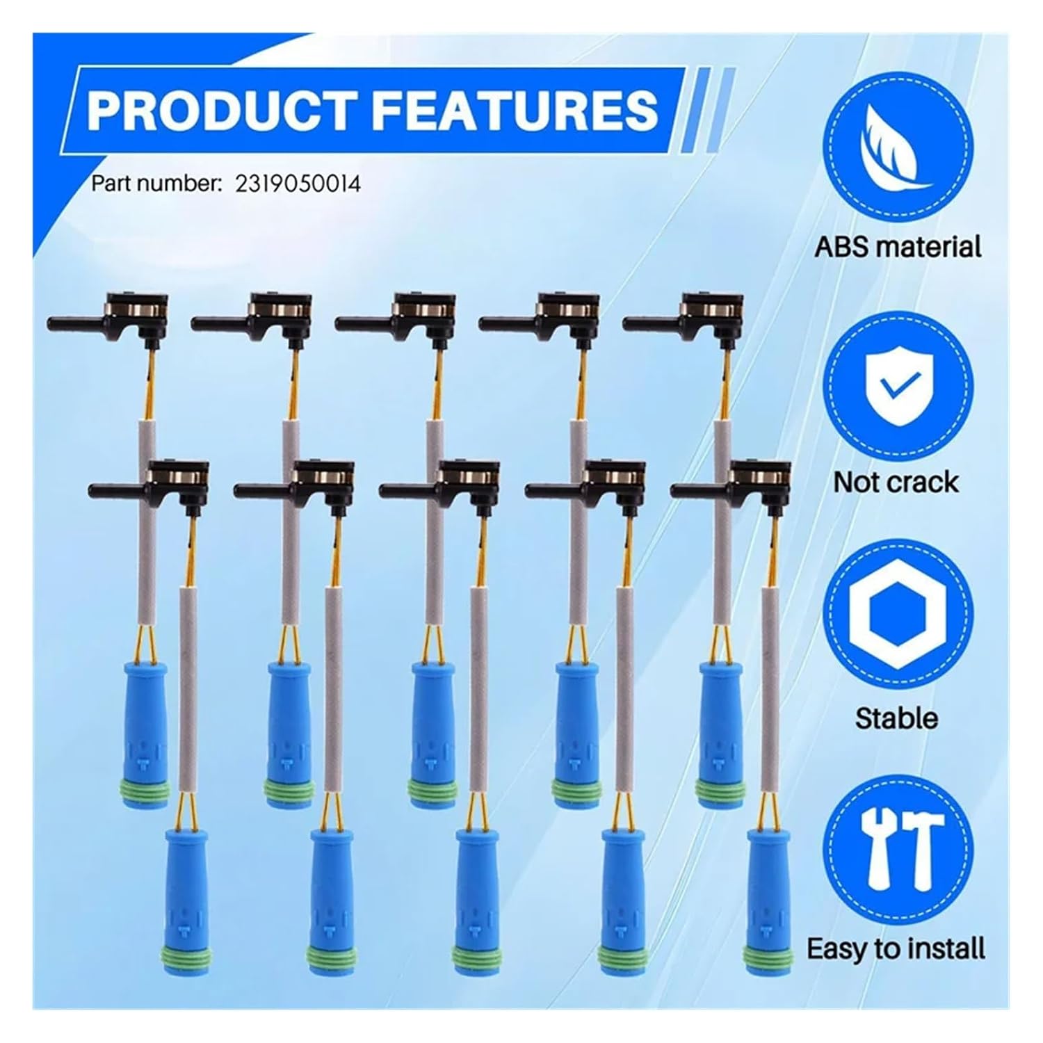 50 Pcs Brake Pad Line Brake Pad Wear Sensor 1695401617 Compatible with Mercedes-Benz W169 W245 W176 W205