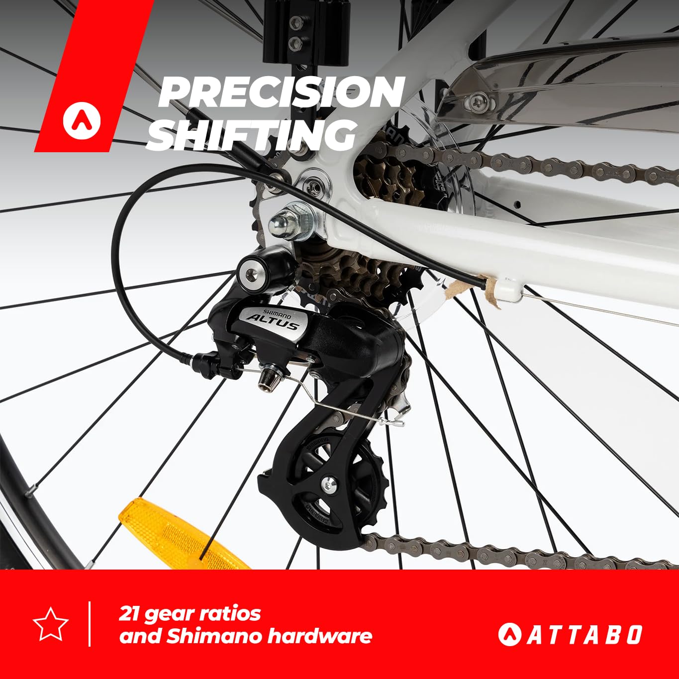 ATTABO Trekking Fahrrad Damen 17-19 Zoll Rahmen 28 Zoll Räder V-Brake Bremsen Ergonomischer Lenker