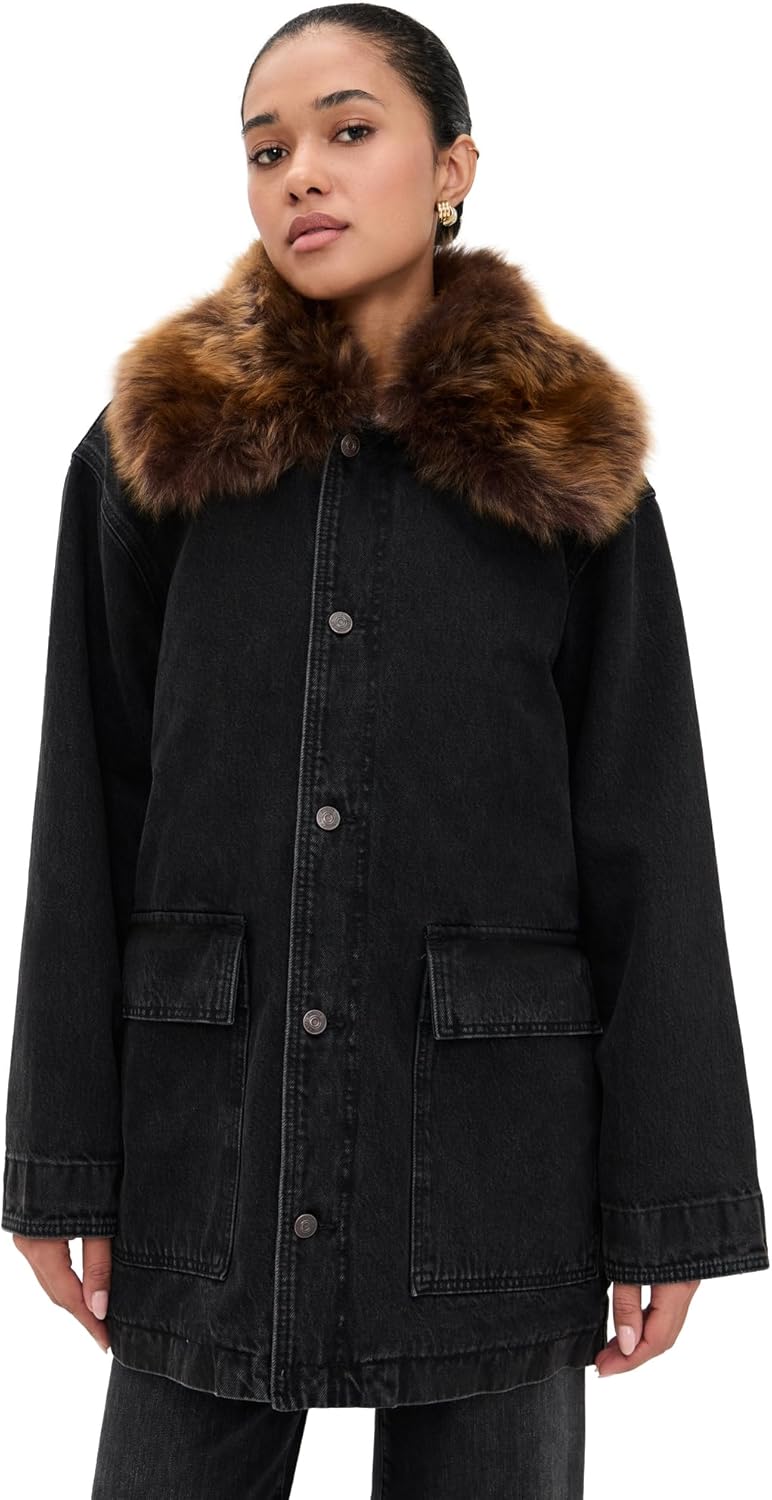 FRAME Women's The Shearling Overcoat