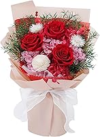 Waipfaru Red Preserved Flowers Bouquet in Gift Box - Lasts 1-3 Years, Eternal Roses for Mother's Day, Anniversary, Birthday Gifts