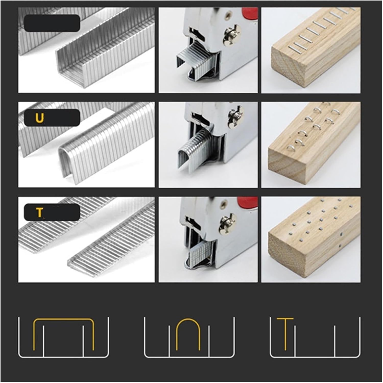 Manual Heavy Duty Hand Nail Gun Steel Furniture Stapler for Framing Staples by Woodworking Tacker Tools