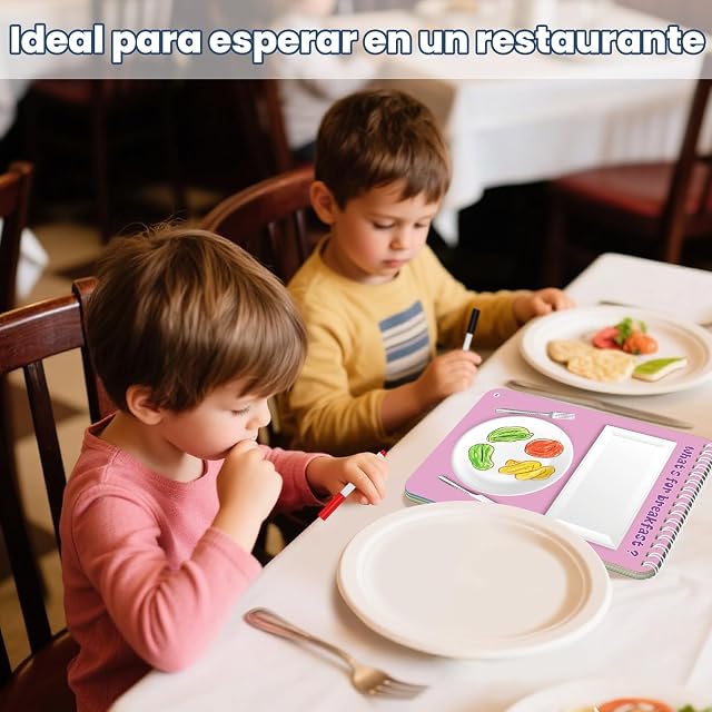 Foto 6 de 8 de Elfew Paquete de 2 juegos de actividades reutilizables para niños de 4 a 8 años, 8 a 12 años